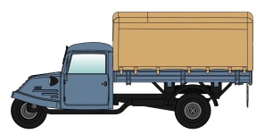 NPE Modellbau NA88194 - H0 Goliath GD 750 Pritsche/Plane - Neutral